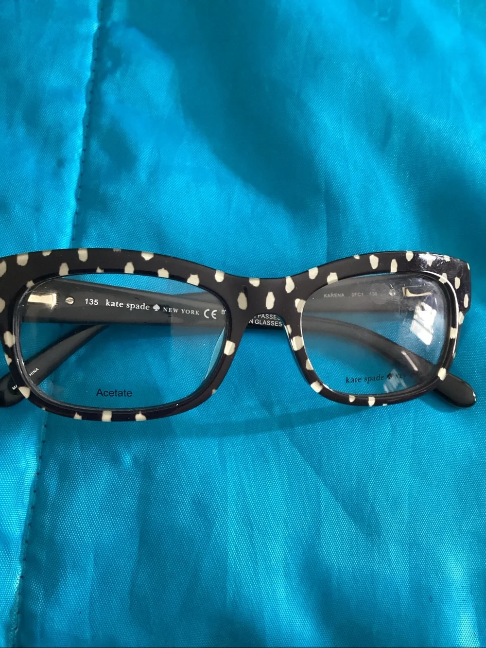 kate spade Black Polka Dot Eyeglasses